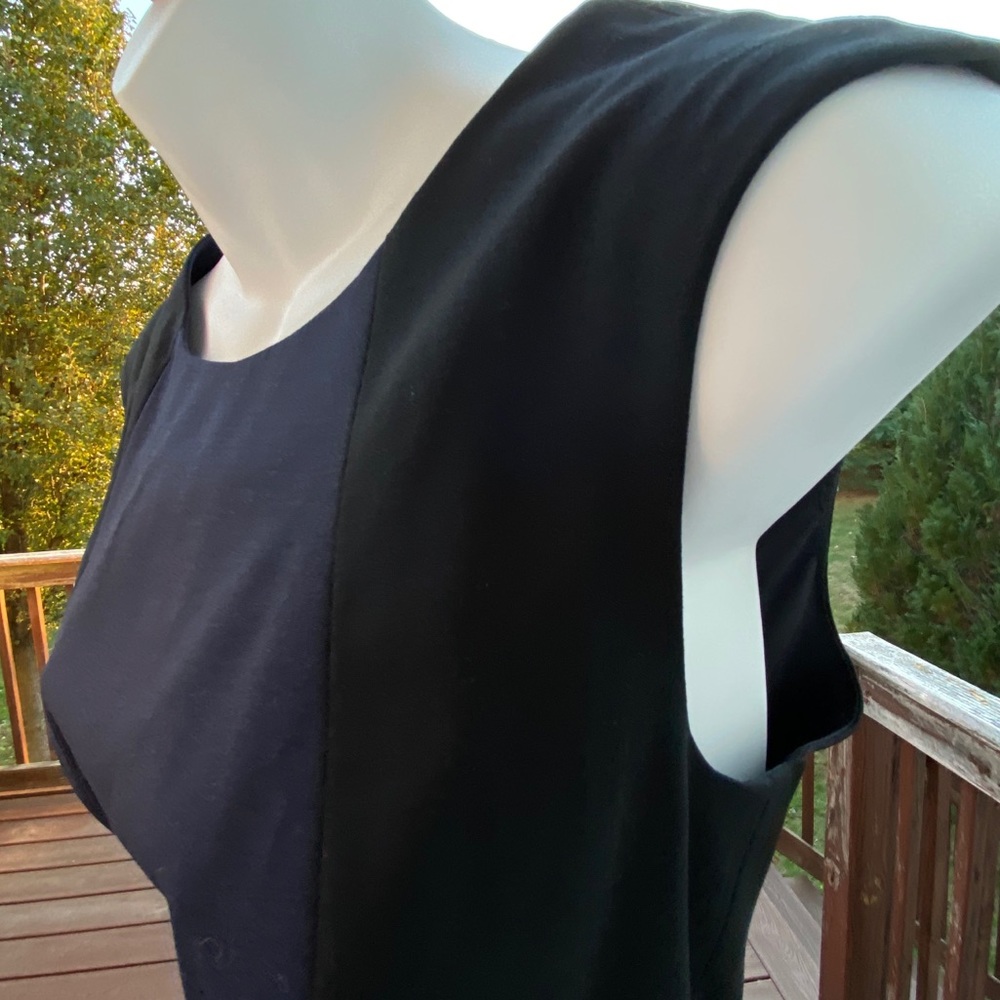 NWT Navy & Black Banana Republic Belted Sheath Dress, 4 - Picture 5 of 15